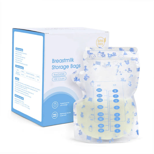 100 Pcs Breast Milk Storage Fresh Bags 240ML